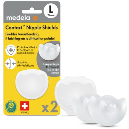 Picture of Medela Contact Shields & Case 24mm 2ct EN FR ES